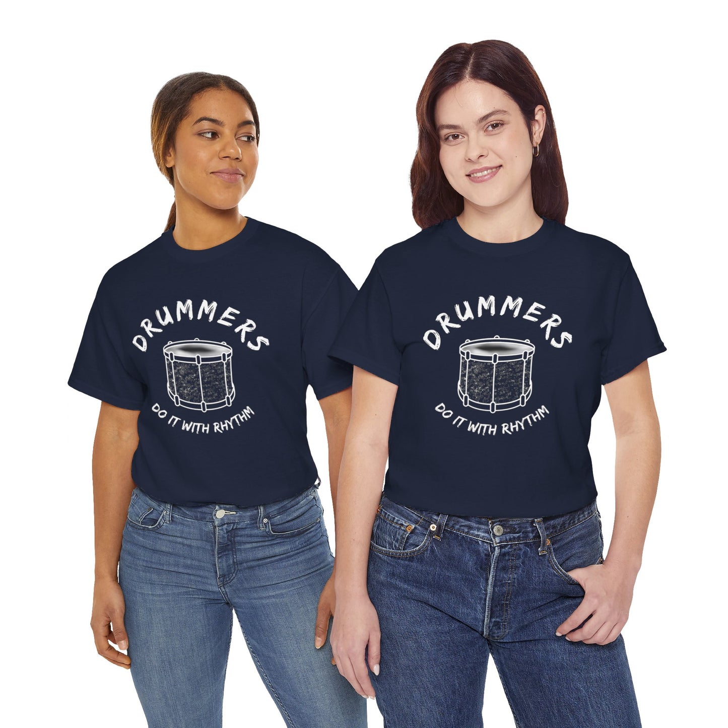 Drummer T-shirt - Do it with Rhythm - Heavy Cotton Tee (Unisex)