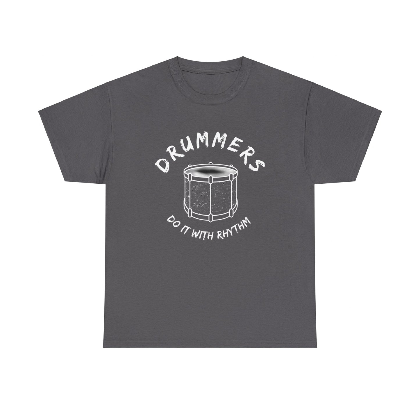 Drummer T-shirt - Do it with Rhythm - Heavy Cotton Tee (Unisex)