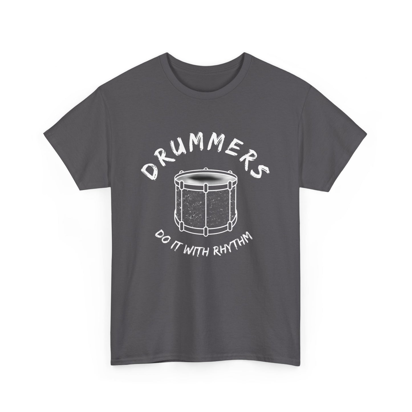 Drummer T-shirt - Do it with Rhythm - Heavy Cotton Tee (Unisex)
