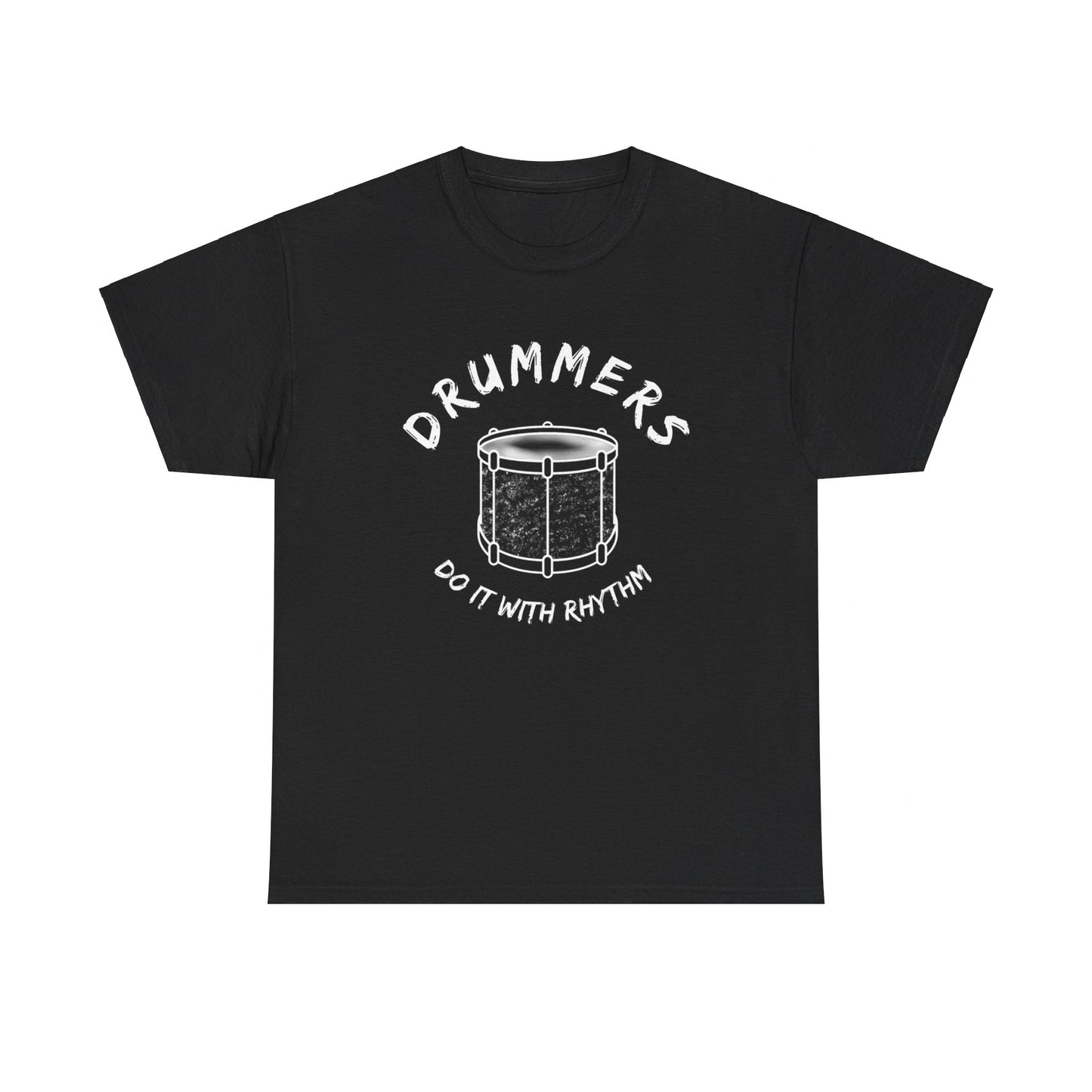 Drummer T-shirt - Do it with Rhythm - Heavy Cotton Tee (Unisex)