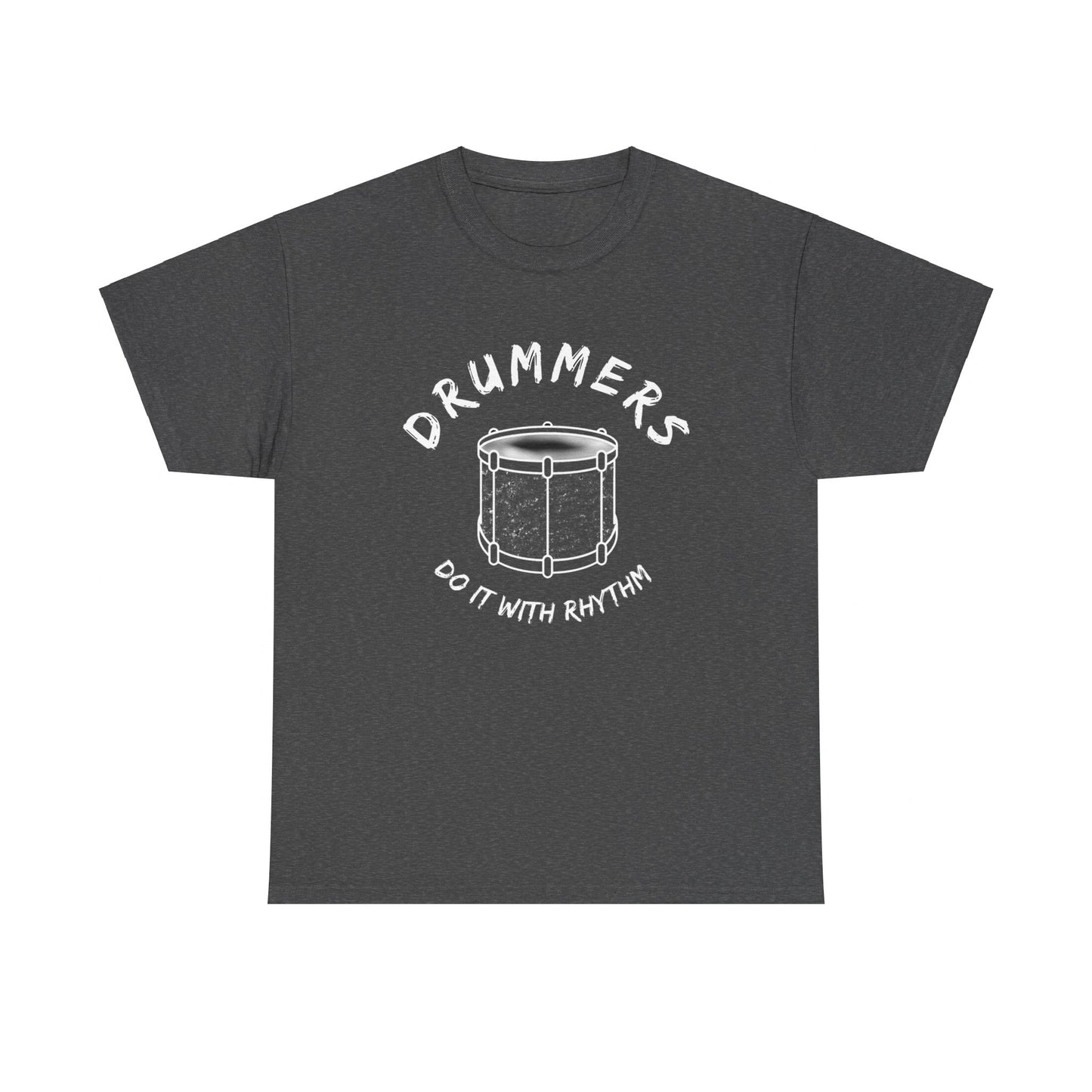 Drummer T-shirt - Do it with Rhythm - Heavy Cotton Tee (Unisex)