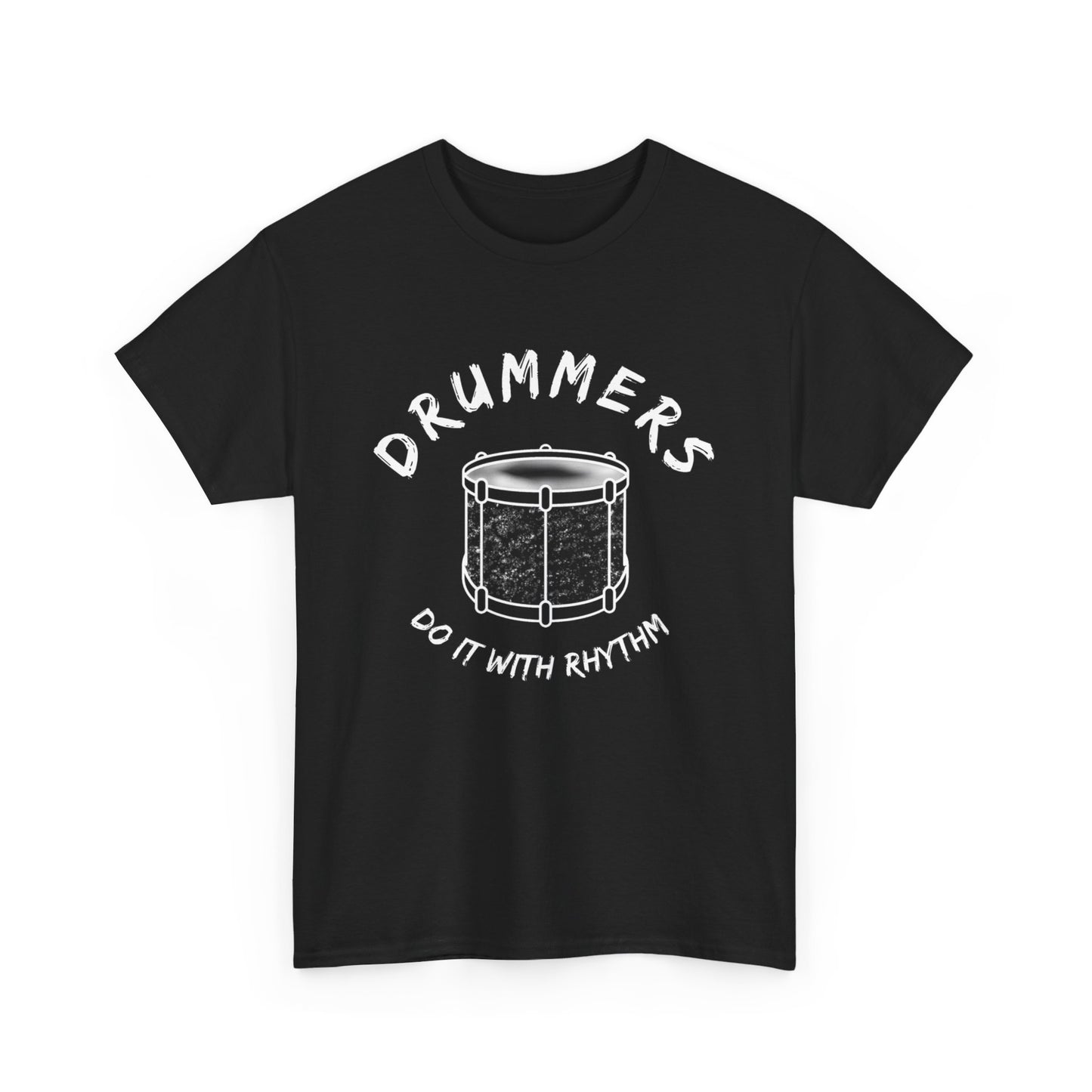 Drummer T-shirt - Do it with Rhythm - Heavy Cotton Tee (Unisex)